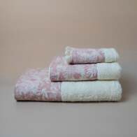 Βαμβακερή Χειροποίητη Πετσέτα Χειρός Jungle Λευκή (30x50)