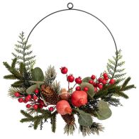 ΠΡΑΣΙΝΟ ΣΤΕΦΑΝΙ ΜΕ ΡΟΔΙ ΜΑΝΙΤΑΡΙΑ ΜΟΥΡΑ   ΚΑΙ ΚΟΥΚΟΥΝΑΡΙ Φ30ΕΚ