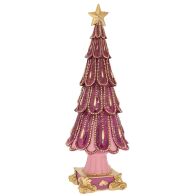 ΡΟΖ ΠΟΛΥΡΕΖΙΝ ΔΕΝΤΡΑΚΙ ΜΕ ΧΡΥΣΟ ΑΣΤΕΡΙ ΚΑΙ ΧΡΥΣΕΣ ΛΕΠΤΟΜΕΡΕΙΕΣ 13Χ12,5Χ36,5ΕΚ