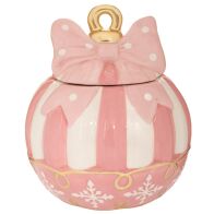 ΡΟΖ  ΛΕΥΚΗ ΚΕΡΑΜΙΚΗ ΜΠΙΣΚΟΤΙΕΡΑ ΜΠΑΛΑ ΜΕ ΦΙΟΓΚΟ 18,5Χ18,5Χ21,5ΕΚ