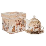 ΣΕΤ 2 ΚΕΡΑΜΙΚΗ ΤΣΑΓΙΕΡΑ, ΚΟΥΠΑ AND ΠΙΑΤΑΚΙ ΜΕ ΕΛΑΦΑΚΙΑ ΣΕ ΚΟΥΤΙ ΔΩΡΟΥ