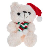 ΚΡΕΜ ΛΟΥΤΡΙΝΟ ΑΡΚΟΥΔΑΚΙ ΜΕ ΚΟΚΚΙΝΟ ΣΚΟΥΦΟ AND ΚΑΣΚΩΛ 16Χ16Χ22ΕΚ