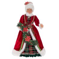 A.I Decoration 93997 Αγιοβασιλίνα Καρό με Γιρλάντα 93997 45cm Κόκκινη