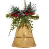 A.I. Decoration 94027 Καμπάνα Κρεμαστή Στολισμένη Μεταλλική 25x25x28cm Χρυσή