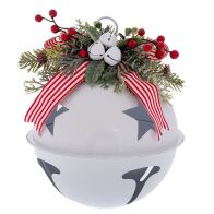 A.I. Decoration 94030 Κουδούνα Κρεμαστή Στολισμένη 35Χ35Χ45εκ. Λευκή