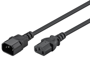 GOOBAY καλώδιο προέκτασης τροφοδοσίας 95124 0.75mm² 0.5m μαύρο