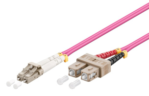 GOOBAY καλώδιο οπτικής ίνας LC-UPC σε SC-UPC 95943 Multimode OM4 1m βιολετί