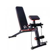 HOMCOM  Αναδιπλούμενος Πάγκος Γυμναστικής 6 Θέσεων A91-062