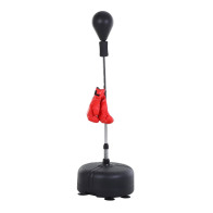 HOMCOM Σετ Επιδαπέδιο Αχλάδι Πυγμαχίας με Γάντια 48 x 136-154 cm A91-097BK