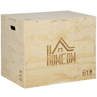 Homcom Ξύλινο Plyo Box σε 3 Ύψη 61x51x76cm A93-053V01
