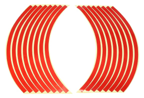 Ανακλαστικά αυτοκόλλητα ζαντών αυτοκινήτου AG555B κόκκινο 16τμχ