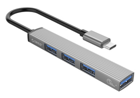 ORICO USB hub AH-13 4x θυρών USB 3.0 5Gbps USB-C σύνδεση γκρι