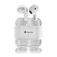 NGS Ακουστικά In-ear Bluetooth Handsfree με Θήκη Φόρτισης Artica Duo Λευκά