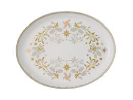 Maxwell & Williams Πιατέλα Οβάλ 25,5x20cm White Christmas σε Συσκευασία Δώρου -Πορσελάνη