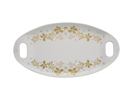 Maxwell & Williams Πιατέλα Οβάλ 52,5x28cm Με Χερούλια White Christmas σε Συσκευασία Δώρου - Πορσελά