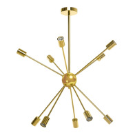 HOMCOM Μεταλλικό Κρεμαστό Φωτιστικό Οροφής Πολύφωτο Ε27 10 x 25 W B31-431V00GD