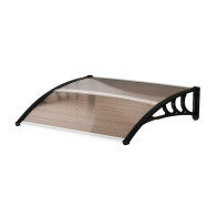 Πλαστικό Κιόσκι - Τέντα Πόρτας Εισόδου 100 x 80 x 23 cm Χρώματος Καφέ Outsunny B70-011V01BN