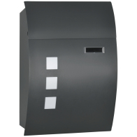 HOMCOM Μεταλλικό Γραμματοκιβώτιο 45 x 10 x 32 cm B80-012V00CG