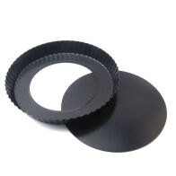 Φόρμα τάρτας με αποσπώμενη βάση 22 εκ. Μαύρη