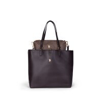 US Polo Assn. Τσάντα ώμου Shopping 2 σε 1 Malibu Chocolate