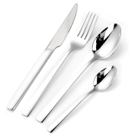 BRUNO σετ μαχαιροπίρουνα ανοξείδωτα Dioni ασημί 16τμχ