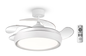 Bruno Ανεμιστήρας οροφής με LED φως AC 82W 42" Ø107x47εκ. BRN-0227 Λευκός