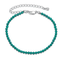 BAMOER βραχιόλι BSB204-GN με συνθετική τουρκουάζ ασήμι 925 πράσινο