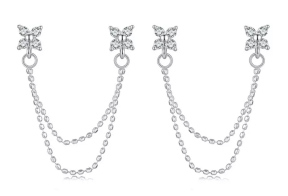 BAMOER σκουλαρίκια καρφωτά BSE1106 με κυβική ζιρκόνια ασήμι 925 ασήμι