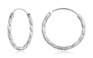 BAMOER σκουλαρίκια κρίκοι BSE1178-M ασήμι 925 2.1cm ασημί