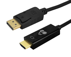 POWERTECH καλώδιο DisplayPort σε HDMI CAB-H187 4K/60Hz 21.6 Gbps 1.5m μαύρο