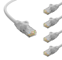 POWERTECH καλώδιο δικτύου CAB-N415-5 Cat 6 U/UTP CCA 250Hz 1m γκρι 5τμχ