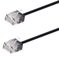 POWERTECH καλώδιο δικτύου CAB-N428 Cat 6A U/UTP ultra slim copper 500MHz 0.15m μαύρο