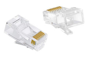 POWERTECH βύσμα RJ45 CAB-N447 ανοιχτού τύπου Cat 6/6a UTP διάφανο 50τμχ
