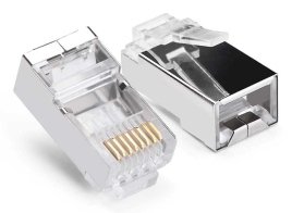 POWERTECH βύσμα RJ45 CAB-N448 ανοιχτού τύπου Cat 6/6a FTP μεταλλικό ασημί 50τμχ