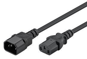 POWERTECH καλώδιο προέκτασης τροφοδοσίας CAB-P039 3x 0.75mm² CCS 1m μαύρο
