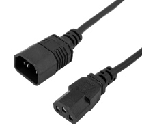POWERTECH καλώδιο προέκτασης τροφοδοσίας CAB-P053 3x 0.75mm² copper 1.5m μαύρο