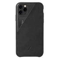 Native Union Clic Card Δερμάτινη Θήκη προστασίας για Apple iPhone 11 Pro Max με υποδοχή για κάρτες – μαύρη