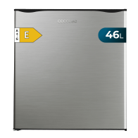 CECOTEC Μίνι Ψυγείο GrandCooler 20000 L SilentCompress Inox E, Μαύρο, 46 Λίτρα, 48,7x48 εκ., Αναστρέψιμη Πόρτα, Ενεργειακή Κλάση E  CEC-03617