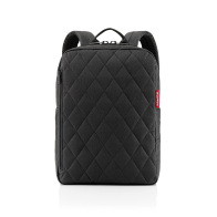 Reisenthel Τσάντα Πλάτης 28x39x12cm Classic Backpack M Rhombus Black