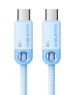 CABLETIME καλώδιο USB-C CT-CM60-PBW 60W PD 480Mbps 0.25m μπλε