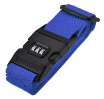 Ιμάντας βαλίτσας DA81 με λουκέτο συνδυασμού ρυθμιζόμενος 4m μπλε