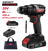 DELI κρουστικό δραπανοκατσάβιδο μπαταρίας DE-CZ20-2D2 Brushless 20V 2x 2Ah 50N.m