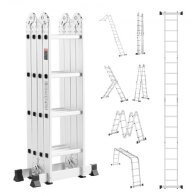 Vevor DGNZDTLHJ4JJEJ4Q4V0 Πολυχρηστική Πτυσσόμενη Σκάλα 7-σε-1 4 Σκαλοπατιών