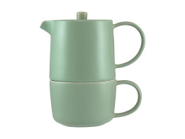 Maxwell & Williams Φλιτζάνι με Τσαγιέρα 450ml Πράσινη Seafoam Tea For One Cafe Life Σε Συσκευασία Δ