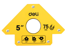 DELI μαγνητική γωνία συγκόλλησης DL-HDW75 με 45°/90°/135° γωνίες 5" 34kg