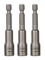 DELI σετ καρυδάκια DL4808T για δραπανοκατσάβιδο μαγνητικά 8mm εξάγωνα 3τμχ