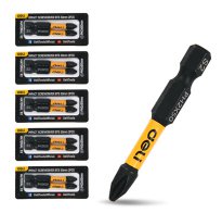 DELI σετ μύτες κατσαβιδιού DL501002Z για δραπανοκατσάβιδο σταυρωτές PH2x50mm 10τμχ