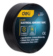 DELI μονωτική ταινία υψηλής αντοχής DL5261 18mm x 9.15m μαύρη