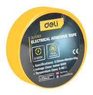 DELI μονωτική ταινία υψηλής αντοχής DL5263 18mm x 9.15m κίτρινη