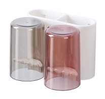 ECOCO βάση οδοντόβουρτσας E1924 με 2 ποτήρια λευκή